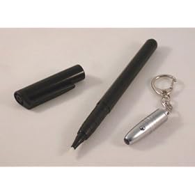 Invisible Ink Marking Pen w/ LED UV Light, Sharpie Type Marker & Flashlight