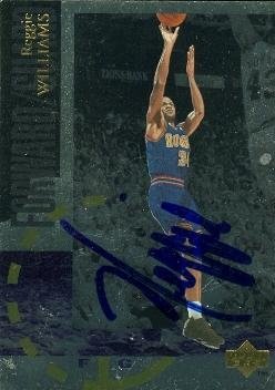 Reggie Williams Autographed/Hand Signed Basketball card (Denver Nuggets) 1994 Upper Deck #SE22