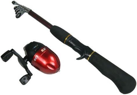 de best goods Mini Fishing rod Fiber Glass Fishing pole+Fishing Spining reel