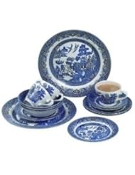 Kitchen: Churchill China Blue Willow 20 Piece Dinner Set - Churchill China (England)