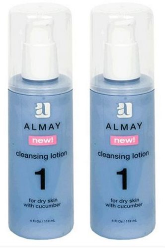 Almay Cleansing Lotion for Dry Skin with Cucumber, 2 Pieces (4 fl oz ea)