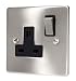 Kitchen & Housewares : SATIN CHROME 1 GANG 13 AMP SWITCHED SOCKET  C409BCB