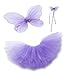 Purple Fairy Princess Tutu Wing Wand Set For Girls Dress up