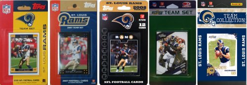 NFL  Saint Louis Rams 5 Different Licensed Trading Card Team Sets