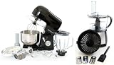 PACKAGE DEAL Kitchen Powerful 3 in 1 FOOD STAND MIXER INC Blender,Meat Grinder 5L in BLACK, Most POWERFUL 1200W + 2.5 Litre Powerful Food Processor with 10 Speeds plus Pulse in BLACK from Charles Jacobs