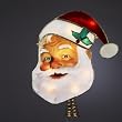8.5" Lighted Cheerful Santa Claus Face Christmas Tree Topper - Clear Lights