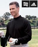 Adidas Men's ClimaLite Long-sleeve Sueded Jersey Mock Turtleneck
