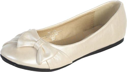 Ivory Pearl Girl's Flat Shoes with Side Bow Infant 7