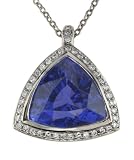 Platinum Tanzanite and Diamond Pendant (6.64 ct tanzanite, 0.18 cttw diamonds)