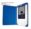 Blaue Kindle 2 Ledertasche - elegante Ledertasche f�r Kindle E-Book Reader zum Aufklappen. Tasche f�r AMAZON Kindle, Kindle 2 - gefertigt aus Rindsleder - blau