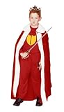 Child's Red King Robe Costume Size Medium (8-10)
