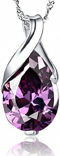 Extender Sheep Kids Silver Necklace Zircon Zodiac Gothic Large Colourful Uk Lady Unique Silver Cz Women Purple Bohemian Promise Necklace Pendant for Kids Gothic