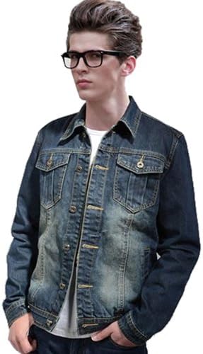 Wantdo Men's Fashion Slim Jeans QT1019-3301(Blue US L Slim/Aisa185/100(XXL))