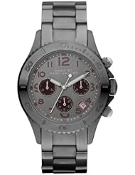 Marc Jacobs MBM3160 Womens Rock Gunmetal Grey Stainless Steel Bracelet Ch[ronograph Watch