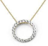 Crislu Circle Pendant, Gold Plated (2.20 cttw)