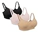 iloveSIA 3pack Nursing Bras Black+Pink+Nude Size L Fit 36BC 34C 32D 30DD 38A 40A 30DDD