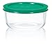 Pyrex 1110141 18pc Glass Food Storage with Multi-colored Lids