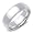 Beaded Milgrain Wedding Ring Band in 14k White Gold (7mm)