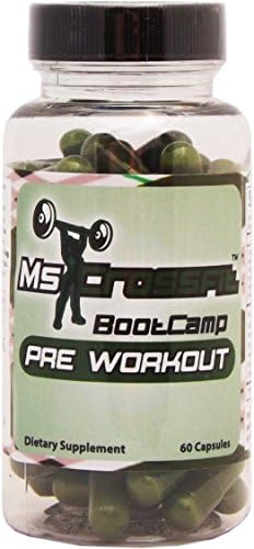 Ms Crossfit Bootcamp Pre Workout Pills for Women 60 Capsules - Premium PreWorkout Supplements That Work