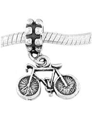 Sterling Silver Vintage Style Bicycle Dangle Bead Charm
