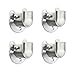 FYTRONDY Stainless Steel Wardrobe Closet Rod Bracket, U-Shaped Open Type Socket Bracket, Shower Curtain Rod Pole End Supports Sockets Flange (1-1/4 INCH, 4 Pack)