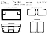 PreWoodec Fahrzeug-Innenausstattung Marke Fiat Typ Idea Rot