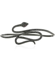 Diamond Pave Ruby Snake .925 Sterling Silver Palm Bracelet Designer Jewelry
