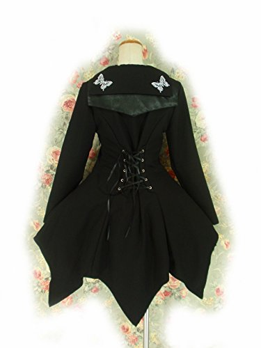 漆黒のゴシックシスターワンピース　蝶の刻印