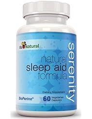 Health and Beauty: Serenity Natural Sleep Aid, 60 Vegetarian Capsules (Melatonin, Valerian, Chamomile, Passion Flower, GABA, L-Theanine) - Eu Natural