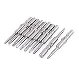 uxcell マグネチックスクリュードライバービット ラウンドシャンクシャンク H2.5スクリュー ドライバー ビット 10 本入り 6mmx60mm