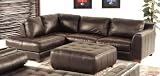 3 pcs Sectional Italian Leather Sofa Set, Item#ZEN, MOCCA