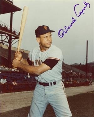 Orlando Cepeda autographed 8x10 Photo (San Francisco Giants) has small hole in corner