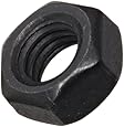 18-8 Stainless Steel Hex Nut, Black Oxide Finish, DIN 934, Metric, M4-0.7 Thread Size, 7 mm Width Across Flats, 3.2 mm Thick (Pack of 100)