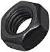 18-8 Stainless Steel Hex Nut, Black Oxide Finish, DIN 934, Metric, M6-1 Thread Size, 10 mm Width Across Flats, 5 mm Thick (Pack of 100)