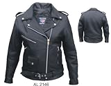 Ladies MOTORCYCLE JACKET w full sleeve ZIPOUT liner, Full removable belt. Naked COWHIDE Leather