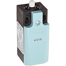 Siemens 3SE5 232-1KC05 International Limit Switch Complete Unit, Plastic Enclosure, 31mm Width, Rounded Plunger, 1 Yellow LED, 1 Green LED, Slow Action Contacts, 1 NO + 2 NC Contacts, 24VDC LED Voltage