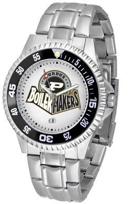 Purdue Boilermakers Suntime Competitor Game Day Steel Band Watch - NCAA College Athletics