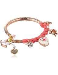 Betsey Johnson "Vintage Bows" Mixed Multi-Charm Bracelet, 8"