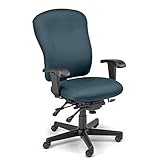 Perch Memory Foam Office Chair - Large Back - Large Scale - Aubergine Fabri ....