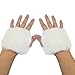 Ladies Pair Faux Fur Covered Fingerless Warmer Gloves