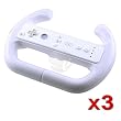 3 x New White WHEEL FOR NINTENDO WII GT Pro MARIO KART