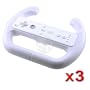 White Controller Steering Wheel for Nintendo Wii(3 pack)