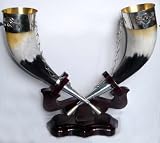 A Pair of Georgian Traditional Wine Drinking-horns on wooden stand*
sg.h2s1