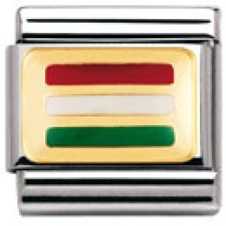 Nomination Composable Classic FLAGGE EUROPA Edelstahl, Email und 18K-Gold (UNGARN) 030234 Preisvergleich