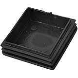 TOOGOO(R) Plastic Square Tubing Tube Insert Blanking End Caps 50mm 2 inch 4 Pcs