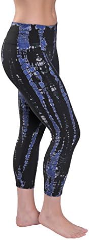 Hard Tail flat waist capri pants (midnight tie dye) (small)