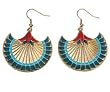 Egyptian Papyrus Earrings - Pewter - 1.5'' Height