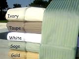 MARRIKAS 1000TC Egyptian Cotton PillowCase Pair (2) SAGE PIN STRIPE KING