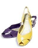 Crisscross patent slingback