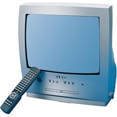 AEG CTV 4823 38,1 cm (15 Zoll) 4:3 CRT-Fernseher mit DVD silber